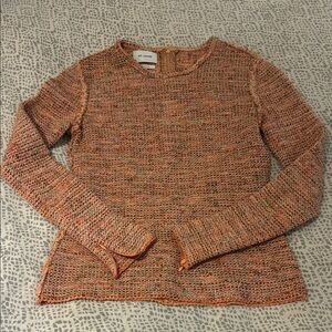 Stunning St. John Orange-Tone Multicolor Knit Crewneck Sweater/ shirt